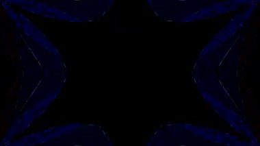 Canlı renk kombinasyonları ve yansıtıcı cam benzeri efektlerle simetrik soyut desen.