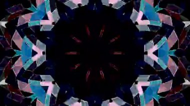 3D animasyon güzel video renkli soyut parlak ışık enerjisi 4K düz çizgi dalgaları merkezde yuvarlak ışık efekti, siyah arkaplan