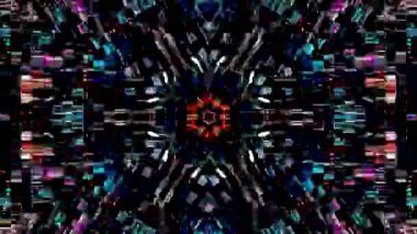 Soyut arka plan hareket eden çizgiler ve parlayan ışık noktaları. Çemberlerle canlandırma