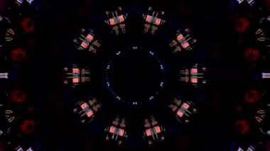 Soyut arka plan hareket eden çizgiler ve parlayan ışık noktaları. Çemberlerle canlandırma