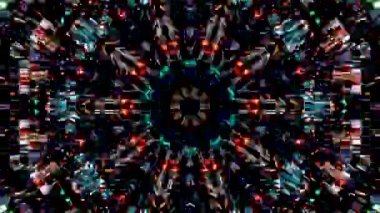 Soyut arka plan hareket eden çizgiler ve parlayan ışık noktaları. Çemberlerle canlandırma