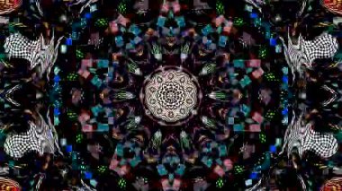 Soyut arka plan hareket eden çizgiler ve parlayan ışık noktaları. Çemberlerle canlandırma