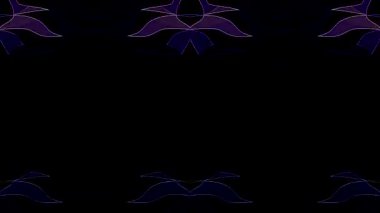 3D shining bright dots set colorful line wave motion, on black background