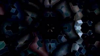 3D animasyon güzel video renkli soyut parlak ışık enerjisi 4K düz çizgi dalgaları merkezde yuvarlak ışık efekti, siyah arkaplan