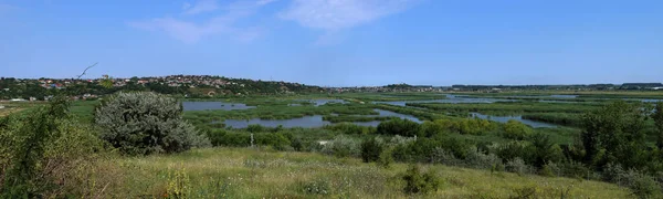 Jezioro Zaghen Obok Tulcei Rumunii Jezioro Obok Oddziału Jerzego Delcie — Zdjęcie stockowe