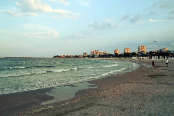 Spiaggia Tre Pantofole Rumena Plaja Trei Papuci Constanta Romania Vista — Foto Stock