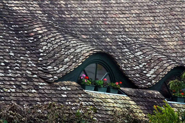 ハンガリーの小さな町 センテンドレの美しい屋根 — ストック写真