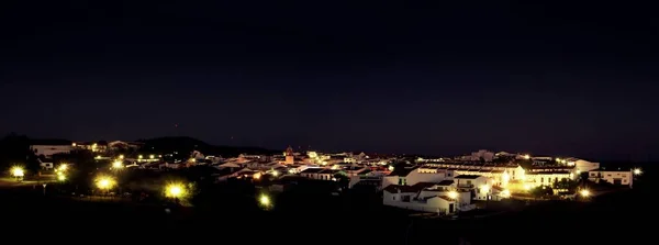 Panoramic View Granado Night Small Town Province Huelva Andalusia Spain — Stock Photo, Image