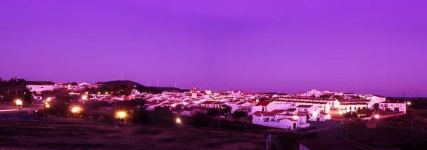 Vista Panorámica Granado Atardecer Pequeño Pueblo Provincia Huelva Andalucía España — Foto de Stock