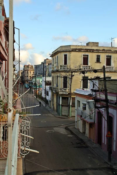 Stara Ulica Dzielnicy Old Havana Kuba — Zdjęcie stockowe