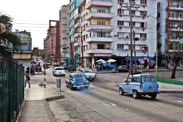 Cars Streets Havana Cuba — 스톡 사진