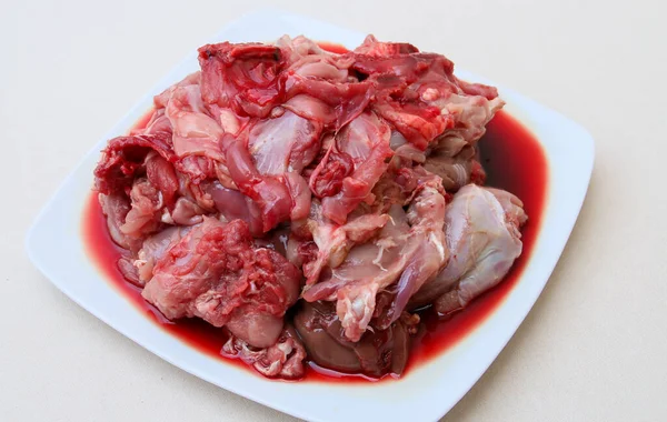 Freshly sliced wild rabbit meat. High protein and low fat meat ready to be used in the kitchen.