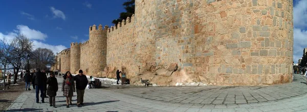 Avila Espanha 2018 Rua Trilha Espanhol Paseo Del Rastro Muralha — Fotografia de Stock