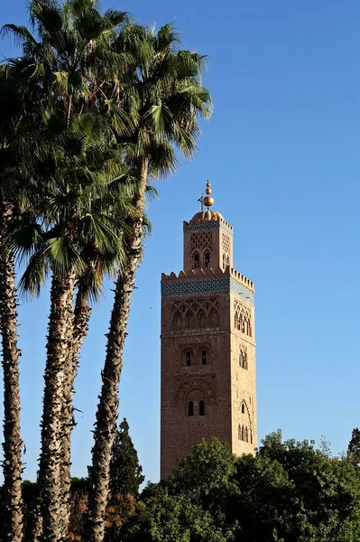 Mesquita Kutubiyya Mesquita Koutoubia Marraquexe Marrocos — Fotografia de Stock