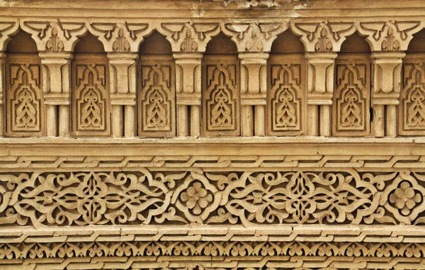 Relevos Desenho Islâmicos Para Decorar Uma Parede Elementos Decorativos Estilo — Fotografia de Stock