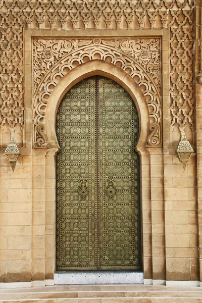 Porta Com Design Islâmico Rabat Marrocos — Fotografia de Stock