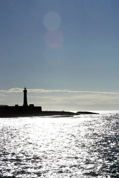 Rabat Strand Aan Atlantische Oceaan Een Prachtige Kustafbeelding Met Het — Stockfoto