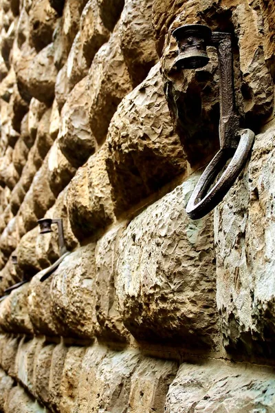 Details Der Außenarchitektur Der Mauer Des Strozzi Palastes — Stockfoto