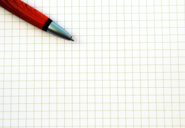Mesajınızı bırakın. Kalemle kareli defter sayfası.