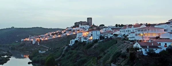 Sunset Mertola Village Portugal Its Castle Village South Portugal Region — Stock Photo, Image