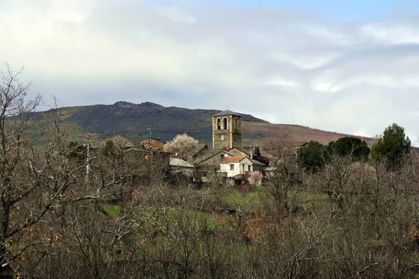 Espinar Engels Thorny Bushes Klein Dorpje Guadalajara Spanje Zwarte Dorpen — Stockfoto