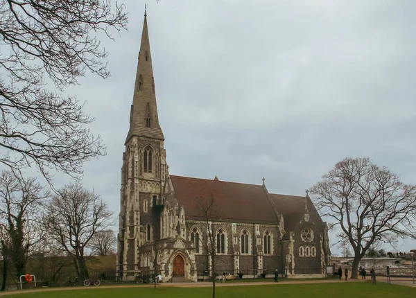 Alban Church Anglicaanse Kerk Van Churchill Park Kopenhagen Denemarken Gebouwd — Stockfoto