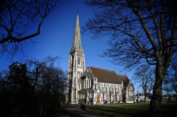 Alban Church Anglicaanse Kerk Van Churchill Park Kopenhagen Denemarken Gebouwd — Stockfoto