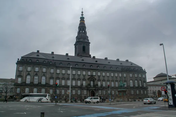 Copenaghen Danimarca 2016 Palazzo Christiansborg Palazzo Palazzo Del Governo Sull — Foto Stock