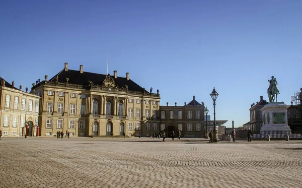 Palazzo Amalienborg Casa Della Famiglia Reale Danese Piazza Amalienborg Copenaghen — Foto Stock