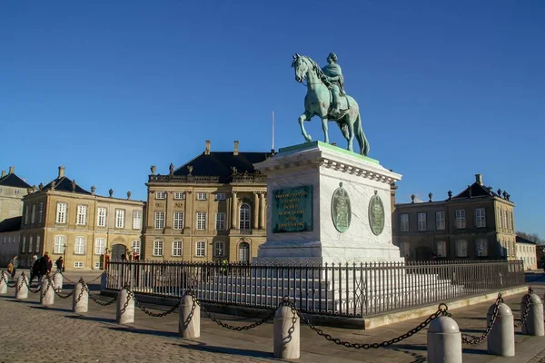 Equestrian Bronze Statue King Frederik Created French Sculptor Jacques Saly — Stock Photo, Image