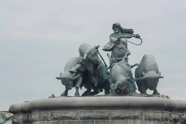 Fontaine Gefion Été Donné Ville Copenhague Par Fondation Carlsberg Artiste — Photo