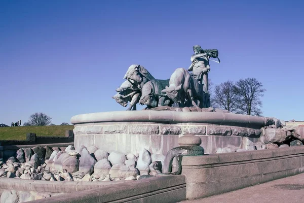 Gefion Fountain Donated City Copenhagen Carlsberg Foundation Artist Anders Bundgaard — Stock Photo, Image