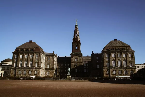 Kodaň Dánsko 02162016 Christiansborg Palace Výstaviště Palác Vládní Budovy Ostrůvku — Stock fotografie