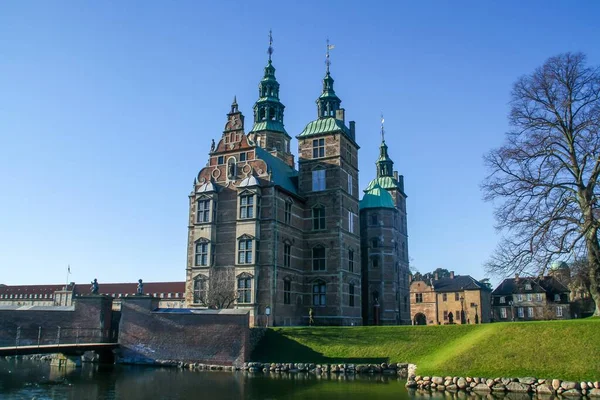 Vista Direita Castelo Rosenborg Dinamarquês Rosenborg Slot Castelo Renascentista Localizado — Fotografia de Stock