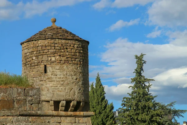 Őrtorony Falon Jaca Citadella Neve Egy Kis Város Pireneusok Huesca — Stock Fotó