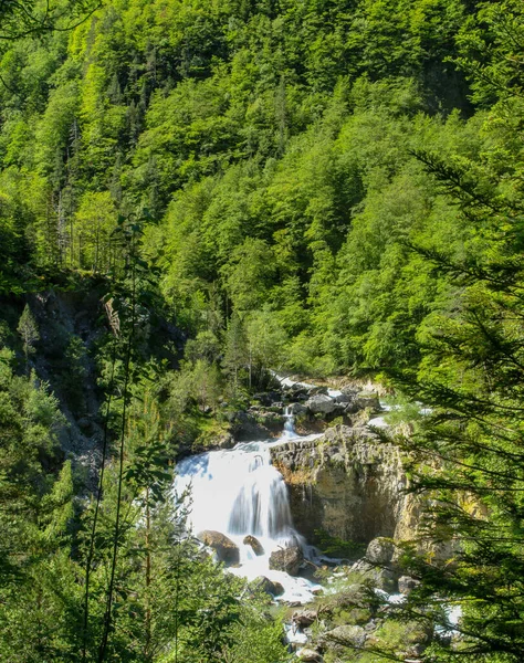 Arripas Wasserfall Vom Fluss Arazas Ordesa Tal Spanische Pyrenäen Huesca — Stockfoto