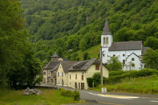 Vue Ensemble Paysage Naturel Cette Eygun Une Petite Ville Côté — Photo