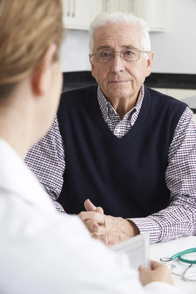 Worried Senior Man Meeting With Doctor In Surgery Stock Picture