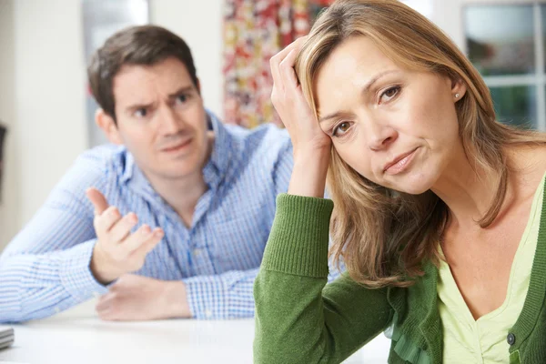 Couple Having Arguement At Home — Stock Photo, Image