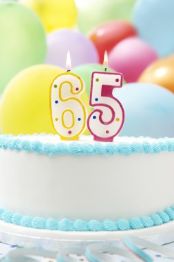 Cake Celebrating 65th Birthday clipart