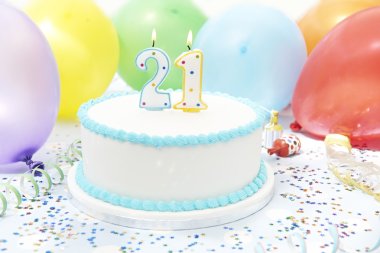 Cake Celebrating 21st Birthday clipart