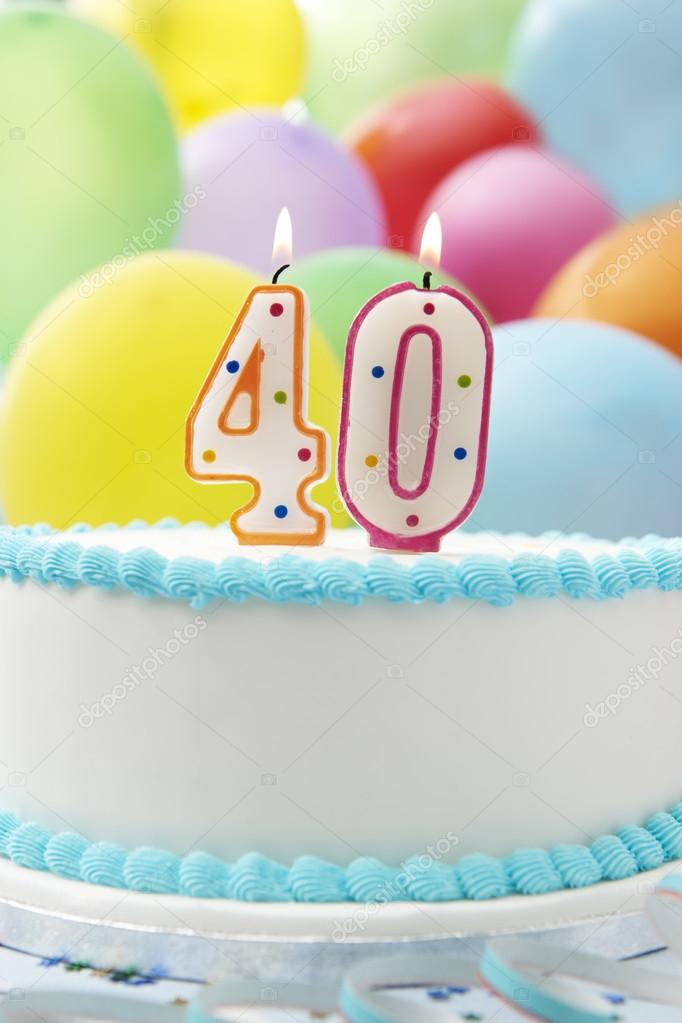 Excluir Accidental vender Torta de cumpleaños 40 fotos de stock, imágenes de Torta de cumpleaños 40  sin royalties | Depositphotos