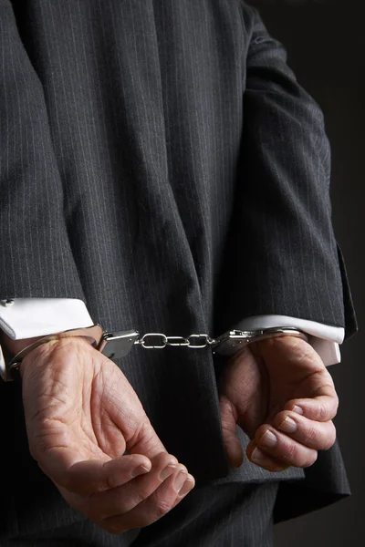 Businessman With Hands Cuffed Behind Back — Stock Photo, Image