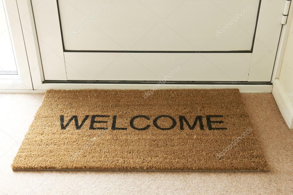 Welcome Mat Inside Doorway Of Home