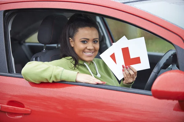 Teenage Girl Passing Driving Exam — Stock Photo, Image