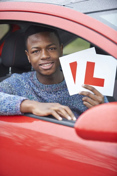 Teenage Boy Passing Driving Test — Stock Photo, Image