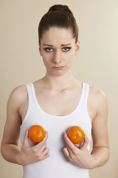 Conceptual Image To Illustrate Breast Enlargement Surgery — Stock Photo, Image