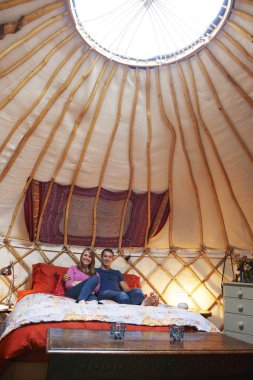 Lüks tatil Yurt içinde kamp zevk çift