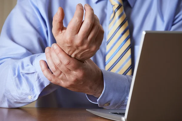 Businessman Suffering From Repetitive Strain Injury (RSI) — Stock Photo, Image