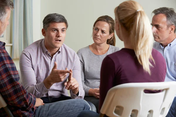 Members Of Support Group Sitting In Chairs Having Meeting — Stock Photo, Image